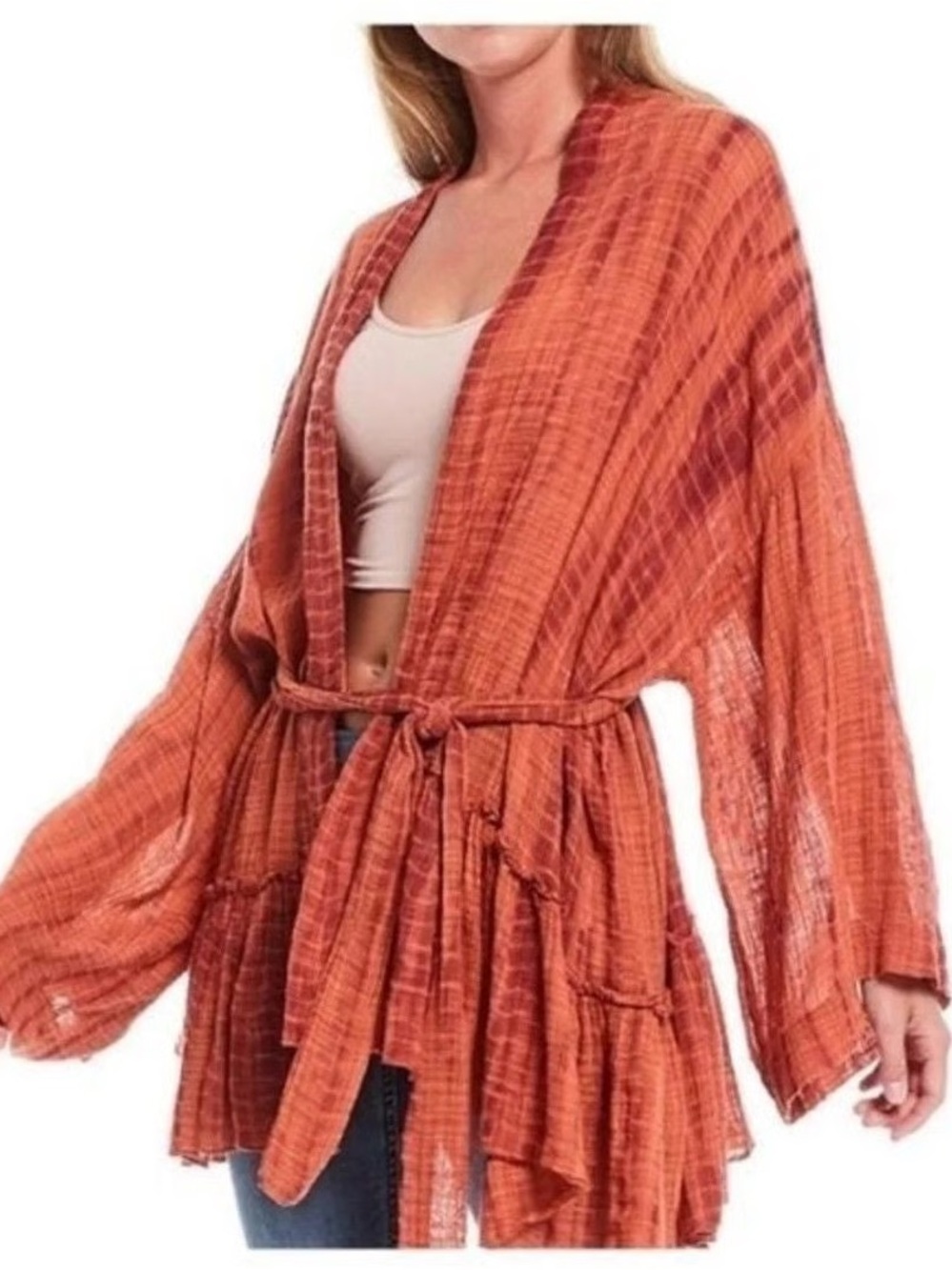 Free People Sashi Tie Dye Kimono, Small - Picture 2 of 10